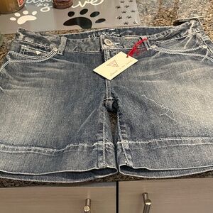 Guess Women's Faded Blue Jean Shorts brand new with tags